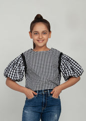 Black Checkered Top
