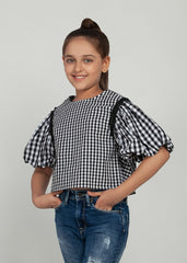 Black Checkered Top