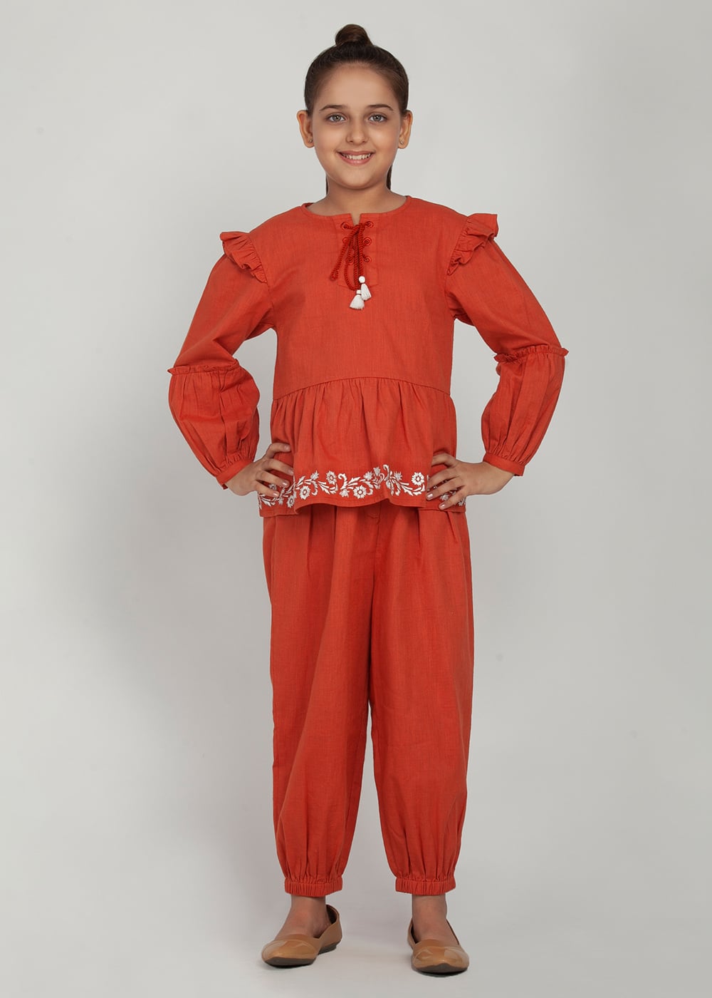 Floral Embroidered Set