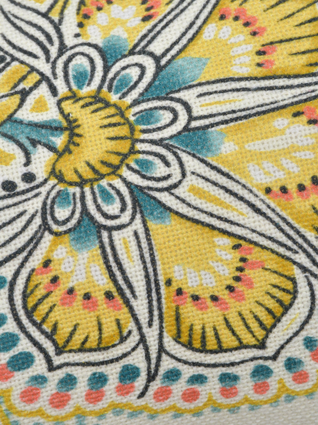 Set of 5 Jacobian Cotton 30x50cm & 40x40cm Cushion Covers