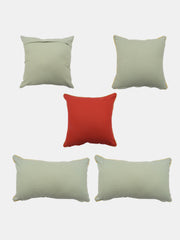 Set Of 5 Foil Printed Cushion Cover Set
