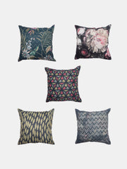 Set Of 5 Midnight Beauty Cushion Cover Set