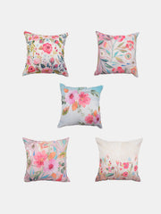 Set Of 5 Printed Bagh Cushion Cover Set