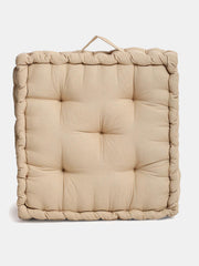 Set of 2 Brown & Beige Matlas Floor Cushion