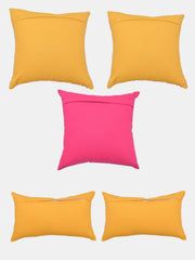 Set of 5 Life of Flower Cotton 30x50cm & 40x40cm Cushion Covers