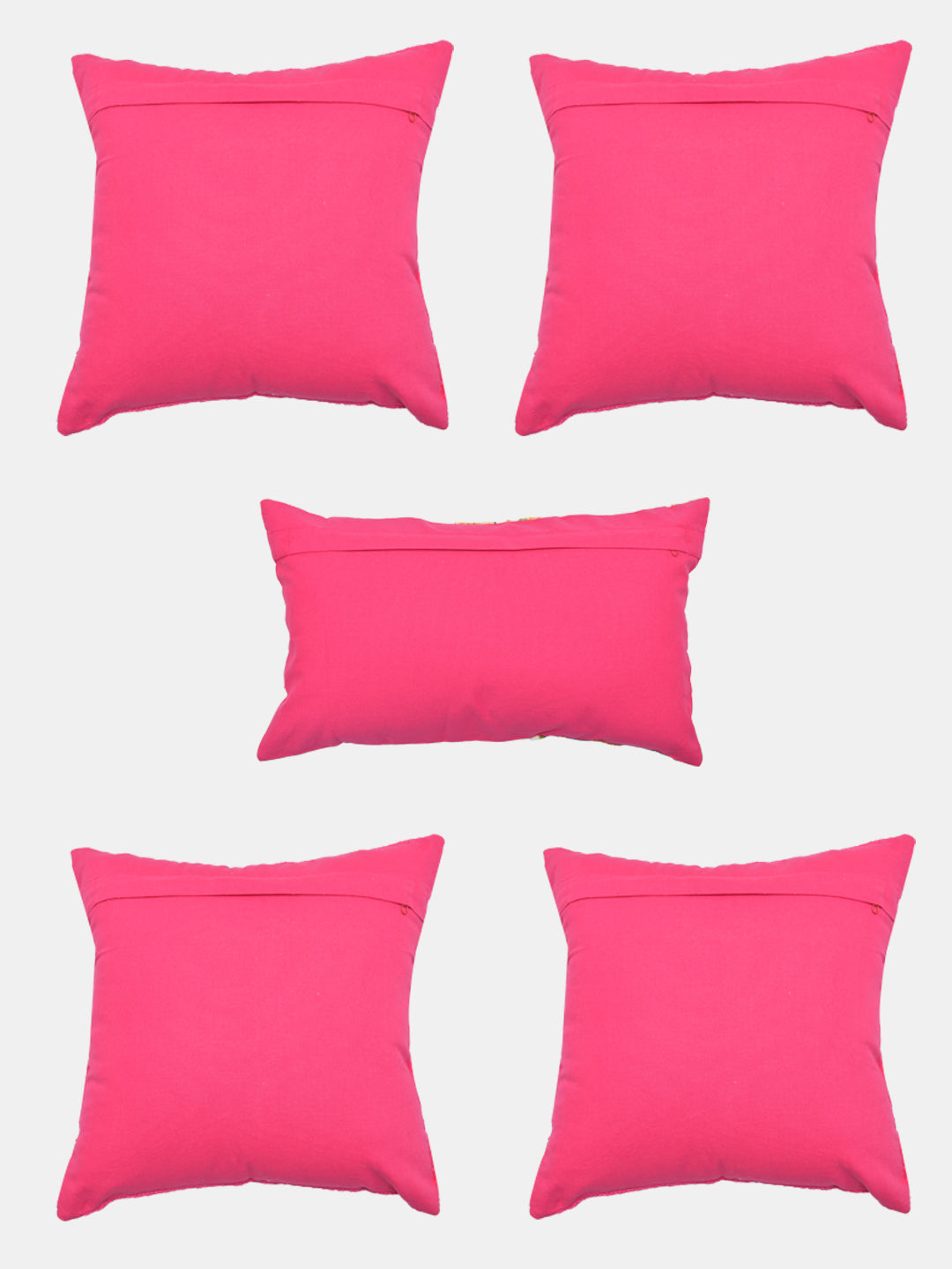 Set of 5 Poppy Queen Cotton 30x50cm & 40x40cm Cushion Covers