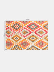 Rajwada Multicoloured Printed Cotton 4'x5.5' Carpet