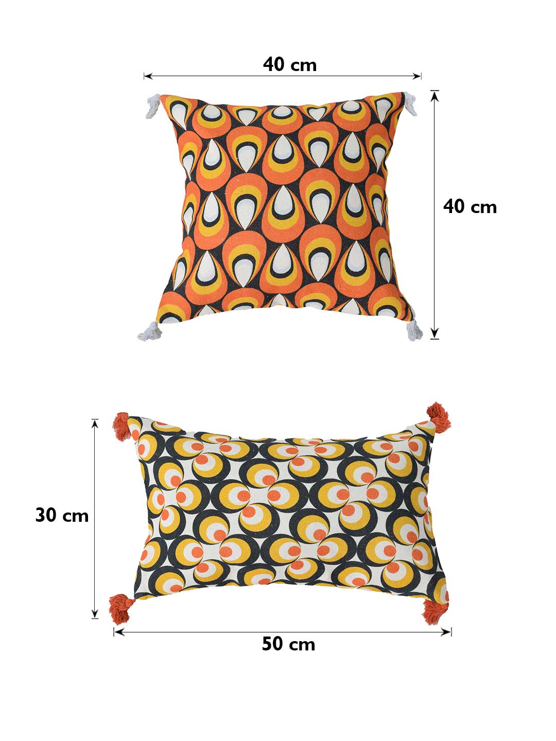 Set of 5 Chicago Square 40X40CM & Rectangle 30X50CM Cotton Cushion Covers