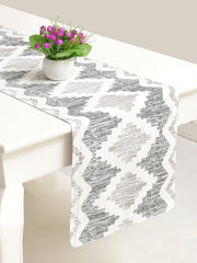 Kohinoor 100% Cotton Grey 4/6 Seater Table Runner